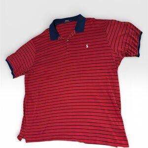 Ralph Lauren Red and Navy Polo Shirt